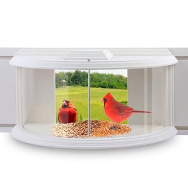 JOYSEUS Window Bird Feeder, 180° Clear View Bird Feeder, Durable and Elegant in-Window Bird Feeder for Watching Birds - Embrace The Delight of Bird Feeder.