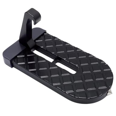 Car Door Step, Multi-Foldable Aluminum Alloy Roof Rack Car Step, Easy Access Door Step for Car Roof, 6.3 x 3.2 inches, Universal Fit for Cars and SUVs, Black