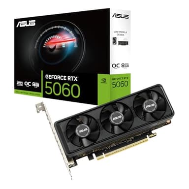 ASUS The GeForce RTX™ 5060 LP BRK 8GB GDDR7 OC Edition Graphics Card (PCIe® 5.0, 8GB GDDR7, HDMI®/DP 2.1, Low-Profile Design, IP5X Dust Resistance)