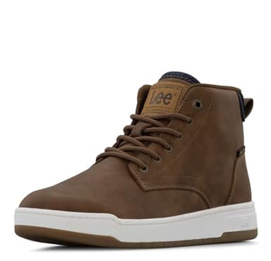 Lee Men's Spencer Sneaker, British Tan/Navy Denim, 10.5