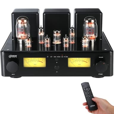 Juson Audio FTA88 2025 180W KT88 Valve Tube Amplifier Class A HiFi Vacuum Amp with Phono BT 5.4 Mosfet Single Ended Dual Mode Remote aptX-HD LDAC (FTA88-N)