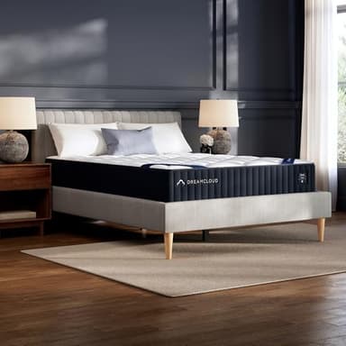 DreamCloud Classic 12" Queen Mattress - Luxury Hybrid Gel Memory Foam - 365 Night Trial - Fiberglass Free - Forever Warranty - Mattress in a Box - CertiPUR-US Certified
