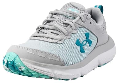 Under Armour Women's Charged Assert 10, (107) Halo Gray/Halo Gray/Circuit Teal, 8, US