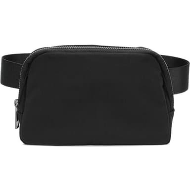 ZOPPEN Fanny Packs for Women Mini Small Waist Bag Water Proof Crossbody with Adjustable Strap, Everywhere Belt Bag Dupes for Travel Running Hike Work Out, Black