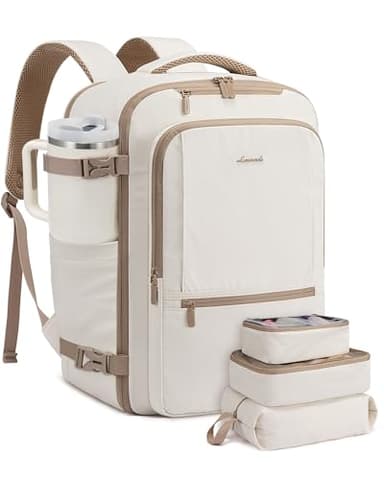 LOVEVOOK Travel Backpack for Women & Men, 60L Large Carry On Backpack Airline Approved, TSA Personal Item Weekender Bag, Laptop Backpacks with 3 Packing Cubes for Travel Essentials, Waist Belt