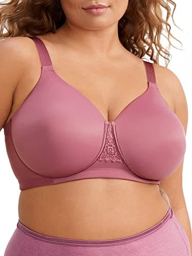 Vanity Fair Women's Beauty Back Full Figure Wirefree Bra 71380, Berry Glaze, 40DD