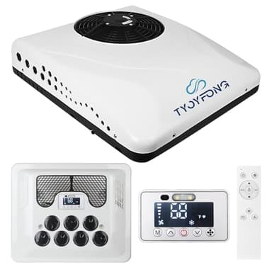 RV Air Conditioner, 24V 8500 BTU Fahrenheit Rooftop Air Conditioner, Low Profile Quiet AC Unit, Non-Ducted Rooftop RV Air Conditioners for RVs, Trucks, Campers, Vans, Tractor (24V, Cooling & Heating)