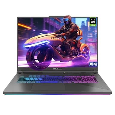 ASUS ROG Strix G18 Gaming Laptop, AMD Ryzen 9-9955HX, 64 GB DDR5 RAM, 4 TB PCIe SSD, 18" 2.5K (2560x1600) 240Hz Display, Nvidia G-Force RTX 5070, 4-Zone RGB Keyboard, W11 Pro, Eclipse Gray