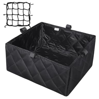 RAYMACE Bike Basket Liner & Cargo Net, Reusable Thickened Lining Bicycle Basket Accessory Fits Most Bikes and E-Bike Baskets
