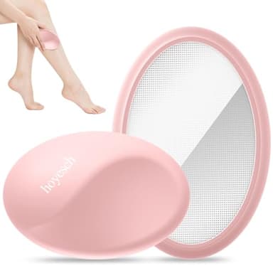 hoyesch Crystal Hair Eraser for Women and Men, Reusable Crystal Hair Remover Painless Exfoliation Epilators Hair Removal for Women, Magic Hair Eraser for Back Arms Legs (Pink)