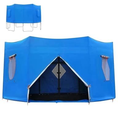 6FT/8FT/10FT/12FT/14FT/15FT Trampoline Tent, Trampoline Tent Cover, Waterproof Oxford Trampoline Canopy, Trampoline Sun Shade for 6 Straight Pole Round Trampoline(15FT)