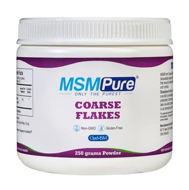 KALA HEALTH MSMPure Coarse MSM Powder Flakes – US-Made MSM for Joint Health, Skin Appearance, and Hair & Nail Support – 8.8 oz, Organic Sulfur