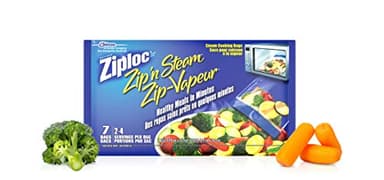 Ziploc Zip 'N Steam - Large Steam Cooking Bags, 7 bags