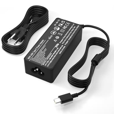 Zosam 65W AC Adapter Compatible with LG Gram 14 15 16 17 Series Pro 15Z90Q 16T90Q 16T90SP 16Z90Q 16Z90P 17Z90Q Fast Ultra 2-in-1 Lightweight Power Cord