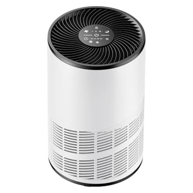 DUMOS Air Purifiers for Home Bedroom with a 3-in-1 HEPA Built-in Filter, Covers up to 1200 ft², True H13 Air Cleaner with Quiet Sleep Mode for Large Room, Removing Odor Smoke Dust Pet Dander White