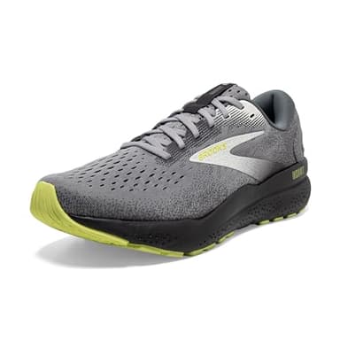 Brooks Men’s Ghost 16 Neutral Running Shoe - Primer/Grey/Lime - 11.5 Medium