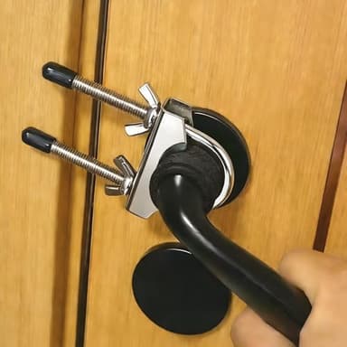 Portable Door Security Locks, Adjustable Heavy Duty Outward Opening Travel Stainless Steel Safety Device for Hotel Room, Home, Apartment