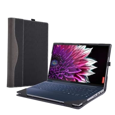 Laptop Case Cover for Lenovo Yoga 9i 2-in-1 14" Gen 9 & Yoga 9 2-in-1 14IMH9 [Not Other Models] Notebook Sleeve Computer Bag Protective PU Shell Accessories with Heat Dissipation Hole (Black)