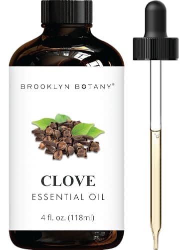 Brooklyn Botany Clove Essential Oil - Huge 4 Fl Oz - 100% Pure and Natural - Premium Grade with Dropper - for Aromatherapy and Diffuser