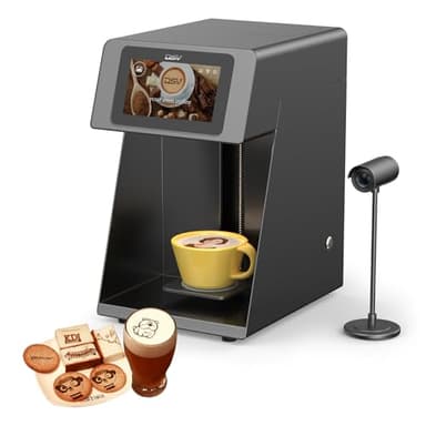 DSV Coffee Printer Food Grade Safe Custom Latte Art Machine with WiFi for Printing Photos Text on Lattes Cakes Cocktails Perfect for Cafes Bars Events