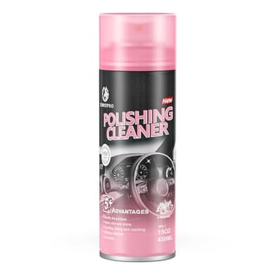Car Interior Cleaner, Polishing Cleaner Detailer Spray for Vehicle Detailing, 450ml Aerosol 15 fl oz with Iron Can (1-pack)