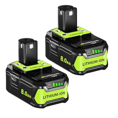 ANTOOLOCKER Replacement for Ryobi 18V Battery: 8.0Ah Replace Compatible with Ryobi Lithium Battery P107 P108 Cordless Power Tools with LED Indicator Light 2 Pack