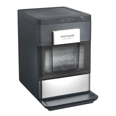 Frigidaire Gallery, 33 Lbs. Countertop Ice Maker, Nugget Shaped Ice, Stainless Steel Trim (Black)