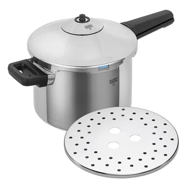 Kuhn Rikon Duromatic Stainless-Steel Saucepan Pressure Cooker - 7.4-Qt, Silver