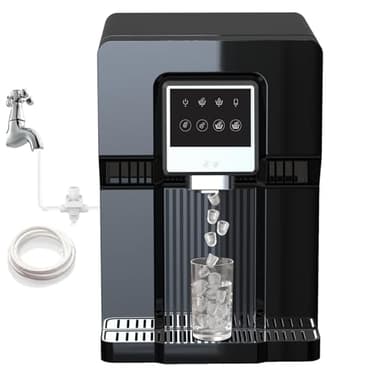IKT Bottleless Countertop Water Dispenser and Ice Maker with Water Line 17 lbs Daily Capacity (NO HOT Water NO Filters)