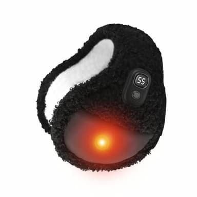 CRONDA Electric Rechargeable Heating Earmuff for Men/Women,3 Heating Levels Prevents Ear Freezing, Foldable Ear Warmers for Winter Indoor and Outdoor