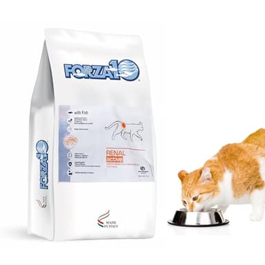 Forza10 Renal Cat Food - Kidney Care Dry Formula for Adult Cats with Heart or Kidney Issues - Renal Support Cat Food Dry with Wild Caught Anchovy - 4 Pound Bag