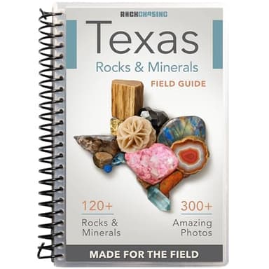 Texas Rocks And Minerals Identification Field Guide | Find Crystals, Gems, Geodes, and Rocks | Thick Waterproof Laminate | Geology Book For Beginners, Experts, & Kids | Rock Chasing