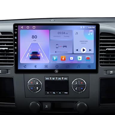 Touchscreen Car Stereo Radio Upgrade for Chevy Silverado 2007-2013 GMC Sierra Yukon Buick Enclave Replacement Head Unit Installation Kit Built in CarPlay Android Auto(10" 2G+64G)