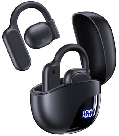 AI Translation Earbuds Real Time 164 Languages 80H Playtime Translator Ear Buds Audifonos Traductores Inglés Español Wireless Earphones Bluetooth AI Headphone for Travel Meeting Learning K08 Black