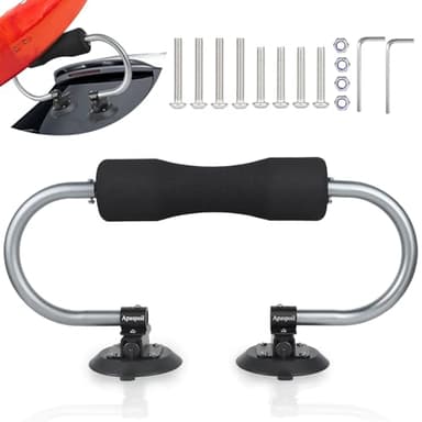 Apaspoil Kayak Roller, Kayak Load Assist with Heavy Duty Pumping Suction Cup, Kayak Roof Roller Loader Mount for Car SUV, Two Adjustable Angle Mounted