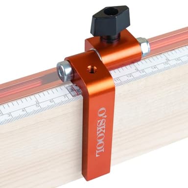 O'SKOOL 3-Inch T-Track Adjustable Fence Flip Stop Repeater with Indexing Cursor, TTK015