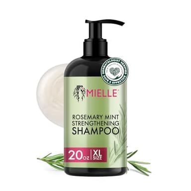 Mielle Organics Rosemary Mint Hair Strengthening Biotin Shampoo - Moisturizing Hair Shampoo for Women and Men to Gently Cleanse, Repair & Protect Strands (20 oz)