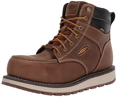 KEEN Utility Men's Cincinnati 6" Composite Toe Waterproof Wedge Work Boots, Belgian/Sandshell, 11.5 US