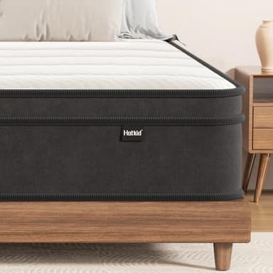 Hotkid,Queen Mattress,10 Inch High Density Foam Hybrid Mattresses in a Box with Individual Pocket Spring,Queen Size mattresses,Breathable Supportive and Pressure Relief,Guest and Kids Bedroom