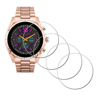 iDaPro Screen Protector for Michael Kors Gen 6 Bradshaw Smartwatch [4 Pack] Tempered Glass Anti-Scratch Bubble-Free Easy Installation