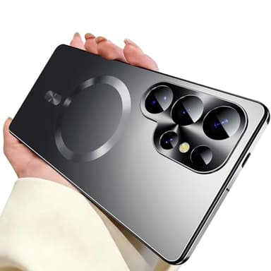 for Samsung Galaxy S25 Ultra Case, Heavy-Duty Slim Design Compatible with MagSafe, Strong Magnetic Shockproof Protection for Screen & Camera Cover Case for Samsung S25 Ultra,Black