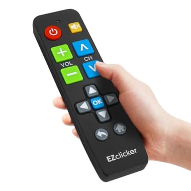 EZclicker Samsung TV Remote | Big Button TV Remote Control for All Samsung ONLY (Black) Simplified and Easy to Use (2xAAA Batteries not Included)