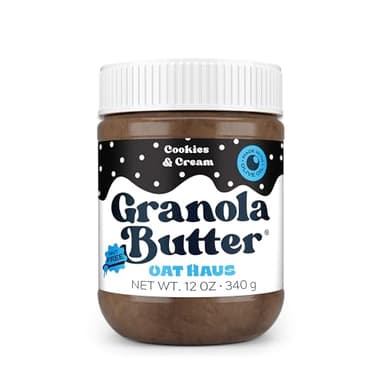 Oat Haus Cookies And Cream Granola Butter | Peanut-free, Almond (Tree-Nut) Free, & School-Safe (Top 8 Allergen Free) | Cookie Butter Alternative