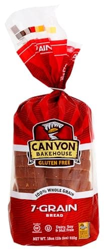 Canyon Bakehouse 7 Grain San Juan Bread, Gluten-Free, 18 oz (Frozen)