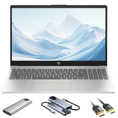 HP 15.6 inch Linux Laptop for Business and Student, 15.6" FHD IPS Anti-Glare Display, 10-Core Intel i5-1235U, 16GB RAM, 1TB SSD + 256GB Portable SSD, KeyPad, WiFi 6, Webcam, USB-C, Linux Ubuntu OS