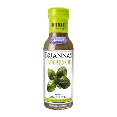 BRIANNAS - Avocado Oil Herb Vinaigrette Dressing - Nutrient Rich, Low Sodium, Keto & Paleo Friendly Salad Dressing made with 100% Avocado Oil - 10 oz. Bottle