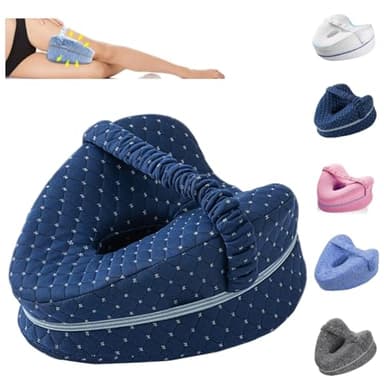 Lmuwecno Revoget Alignment Pillows for Side Sleepers, Leg Pillow for Side Sleepers Revoget Hip Alignment Pillow, Relieve Hip Pain & Sciatica, with Adjustable Strap (Navy)