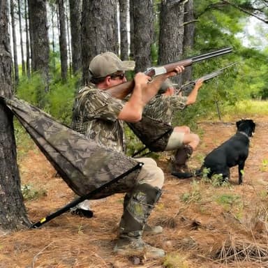 Temaowz Low Down Hunting Seat - Silent 180° Pivot Portable Folding Tree Seat, Adjustable Height Hammock Chair for Turkey Deer Hunting Ground Camping Shooting