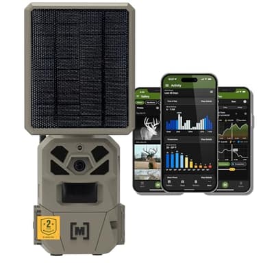 Moultrie Edge Solar Cellular Trail Camera - Integrated Solar Panel with Battery - 40MP - 1080p Video - Low-Glow Flash - Multi-Carrier Auto-Connect - Built-in Memory - 0.4s Trigger Speed