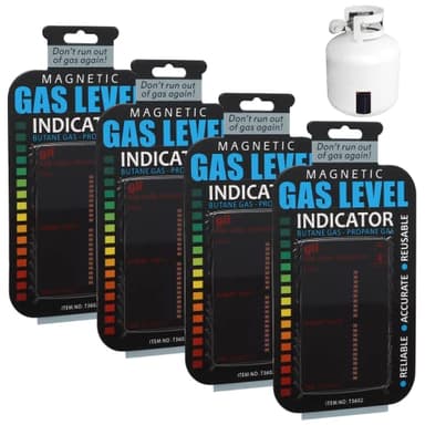 Homaisson 4 PCS Magnetic Gas Level Indicator - Reusable Propane Tank Gauge for Home Kitchens, Outdoor Barbecues, Camping - Butane Fuel Indicator